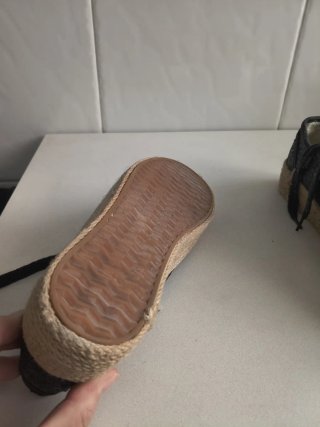 Zapatillas esparto mujer negras