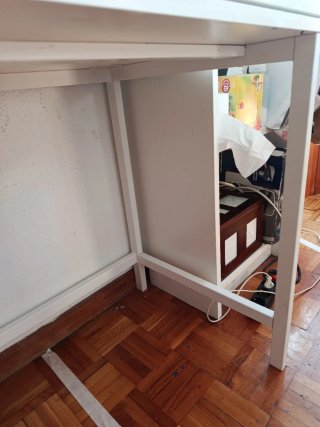 Escritorio Ikea Alex Blanco y Madera, 100x 48.
