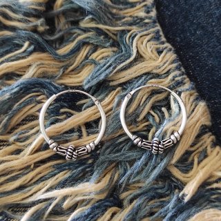 Aros Bali Plata de Ley. 16 mm