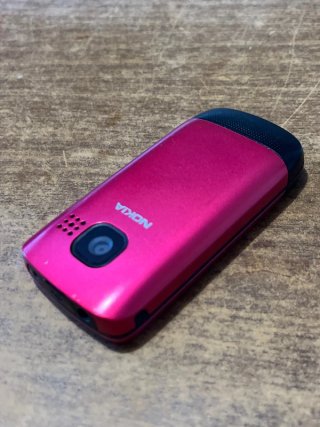 Nokia C2-05 rosa e nero funzionante con scatola