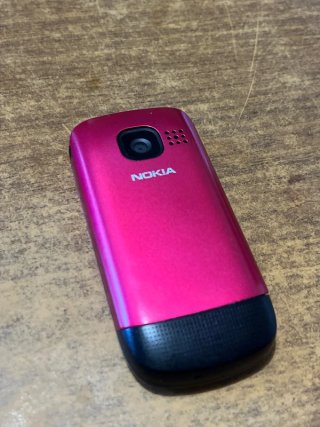 Nokia C2-05 rosa e nero funzionante con scatola