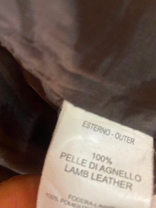 Giacca biker vintage 100% vera pelle di agnello