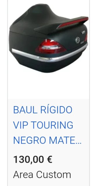 Baúl para moto o scooter marca VIP
