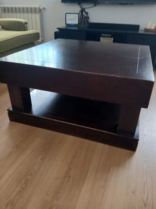 Muebles de salón madera oscura