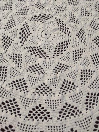 Paño de mesa crochet hecho a mano