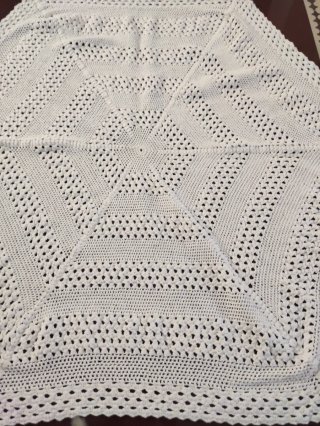 Paño de mesa crochet hecho a mano