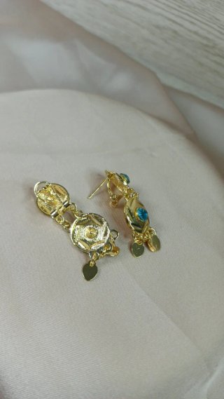 Pendientes Vintage Chapado Oro 18k Circo