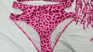 Bikini donna con stampa leopardata