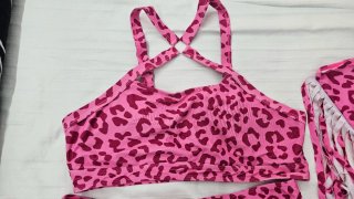 Bikini donna con stampa leopardata