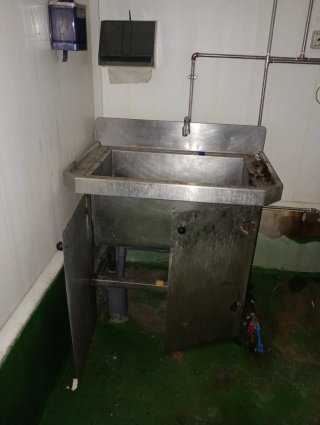 Lavabo industrial de acero inoxidable