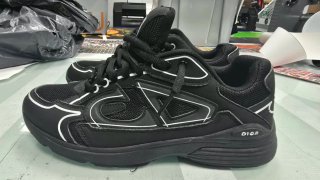 Dior B30 Sneakers Negras y Plateadas