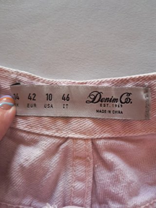 Shorts vaqueros rotos mujer rosa claro