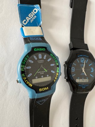 Lote 2 Relojes Casio (Azul/Negro)
