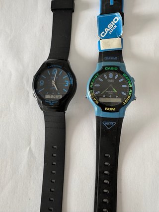Lote 2 Relojes Casio (Azul/Negro)