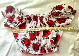 Top H&M floral rosas XS