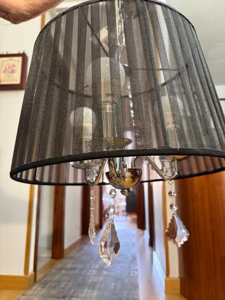 Lámpara de techo colgante negra