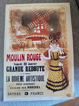Póster Moulin Rouge París Danza