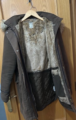 Abrigo Zara Trafaluc Talla M Marrón