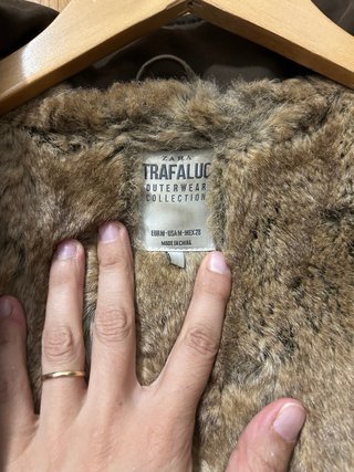 Abrigo Zara Trafaluc Talla M Marrón