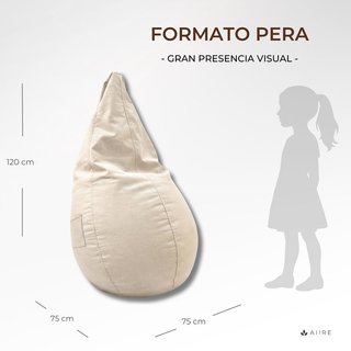 Aiire Puff Pera con Relleno Incluido - Puff Gamer