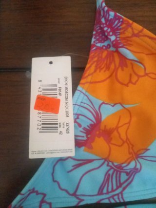 Bikini Mosconi Talla 42 Floral Azul Naranja