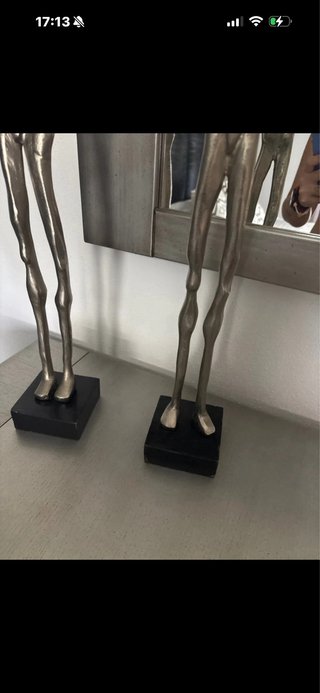 Figuras Hombres Plateados Decoración