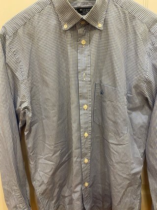 Camisa Macson Cuadros Azul y Blanco