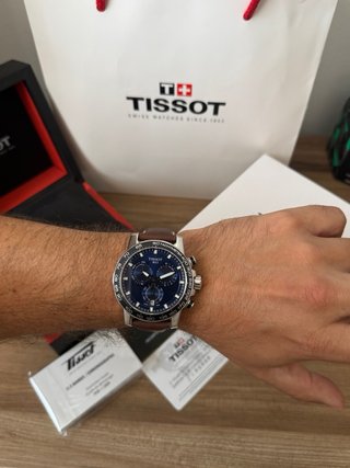 Tissot Chrono Supersport Esfera Azul Correa Marrón