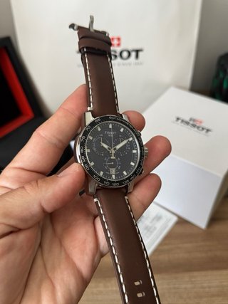 Tissot Chrono Supersport Esfera Azul Correa Marrón