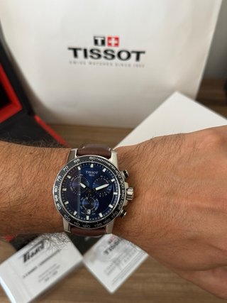 Tissot Chrono Supersport Esfera Azul Correa Marrón