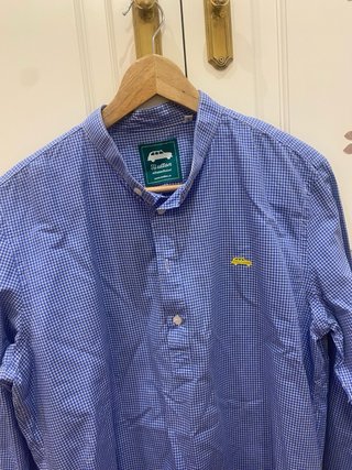 Camisa Hutton cuadros azul y blanco