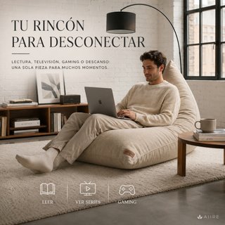 Puff Salon de diseño - Puf con relleno incluido