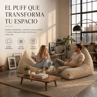 Puff Salon de diseño - Puf con relleno incluido