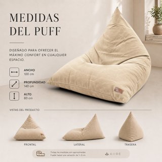 Puff Salon de diseño - Puf con relleno incluido