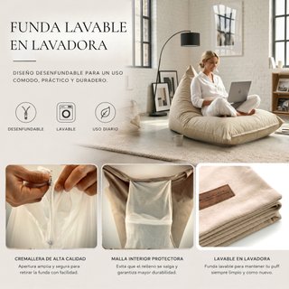 Puff Salon de diseño - Puf con relleno incluido