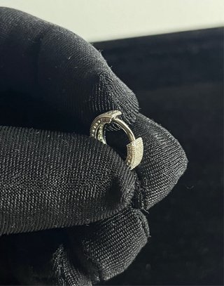 Pendientes Aro Oro Blanco 18K | Circonitas Premium