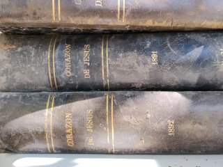 Lote caja libros antiguos