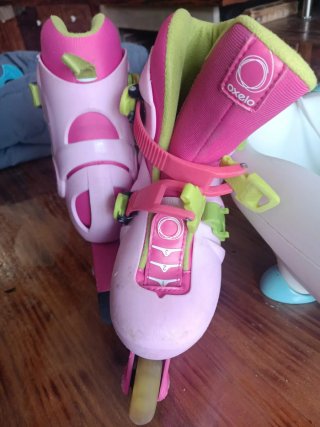 Patines en línea rosas talla 30-32