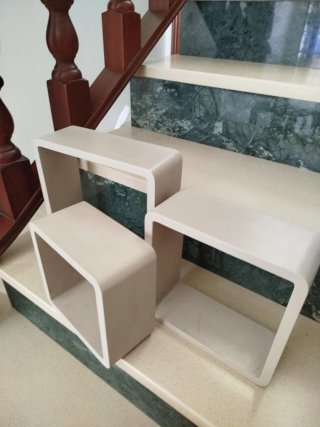 Estanterías Cubo Madera Beige