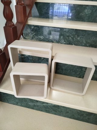 Estanterías Cubo Madera Beige