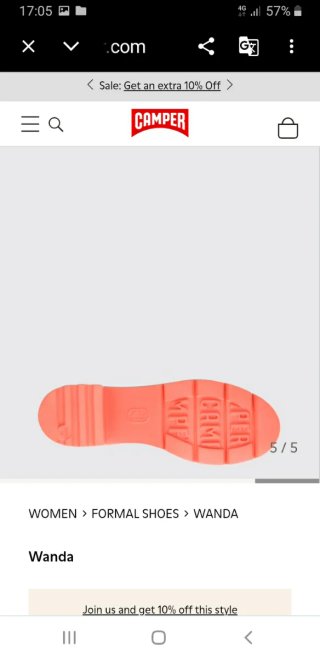 Zapatos Camper Wanda Negros y Naranja