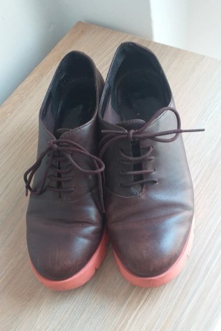 Zapatos Camper Wanda Negros y Naranja
