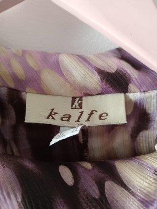 Blusa de fiesta morada y beige