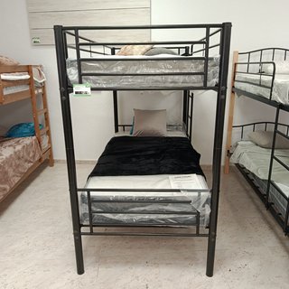 Litera Doble Cama 90cm Metal Negra
