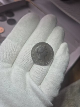 25 céntimos de Real Isabel II 1864
