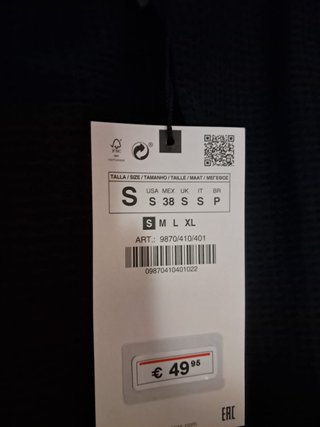 Americana Zara Hombre S Azul Marino Nueva