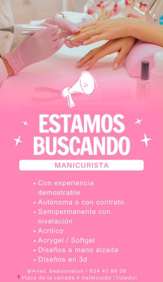 Se busca manicurista en VALMOJADO