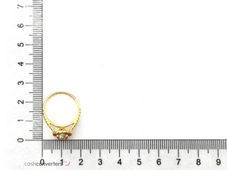 sortija oro 18k con piedra con diamante