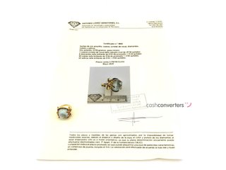 sortija oro 18k con piedra con diamante