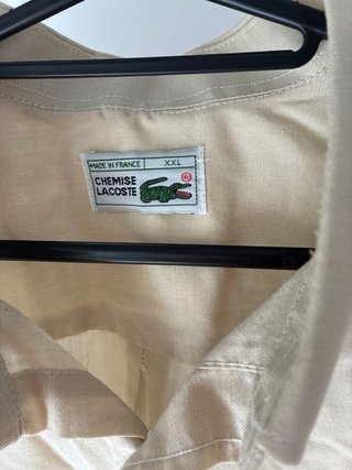 Camisa Lacoste Beige Talla XXL